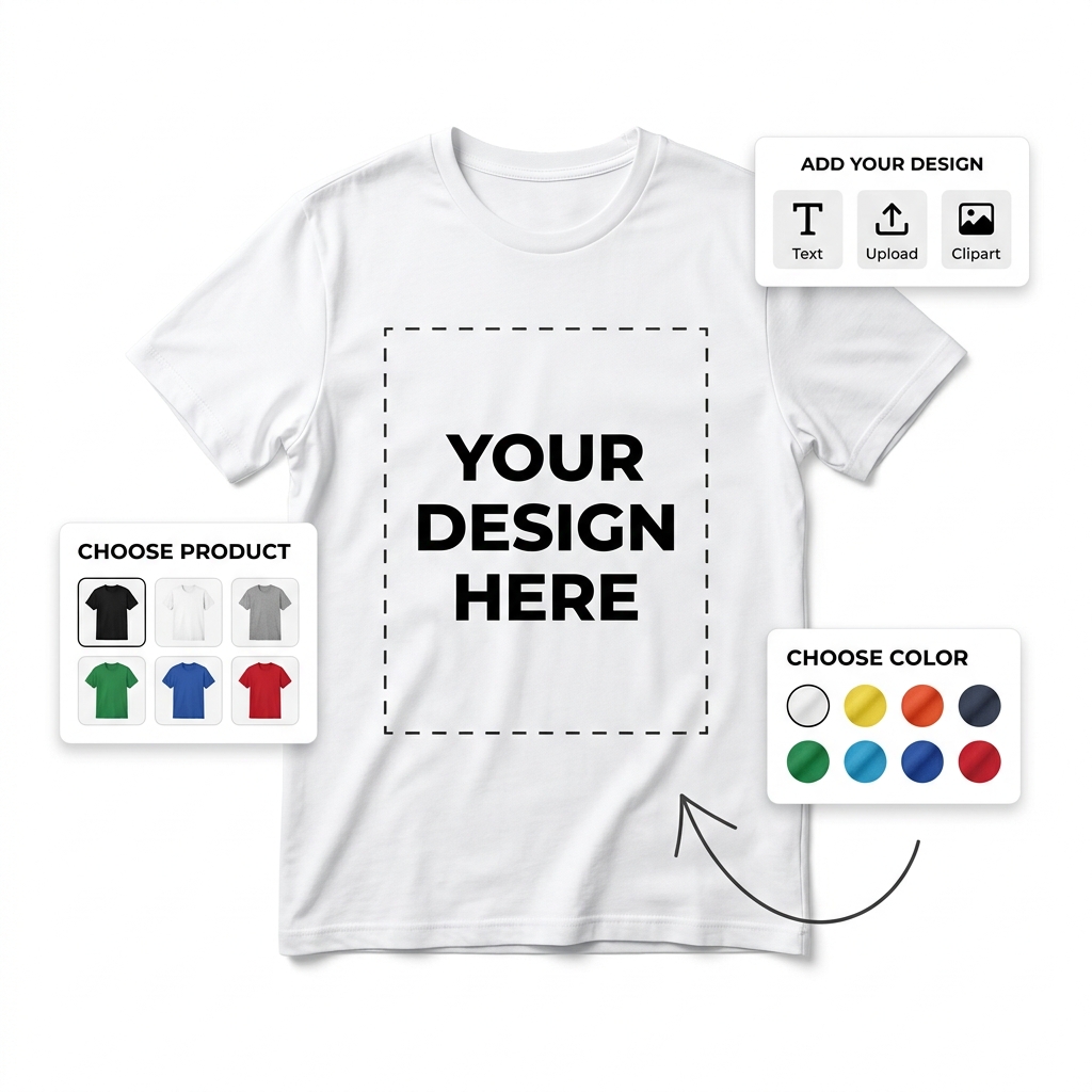 Print Your Own T-Shirt Design Interactive Tool Preview
