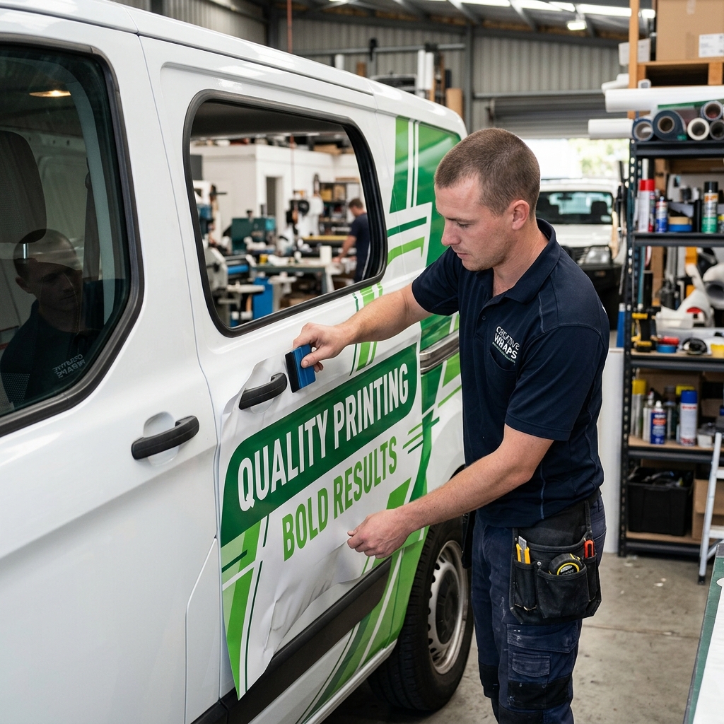 Vinyl Graphic Van Installation